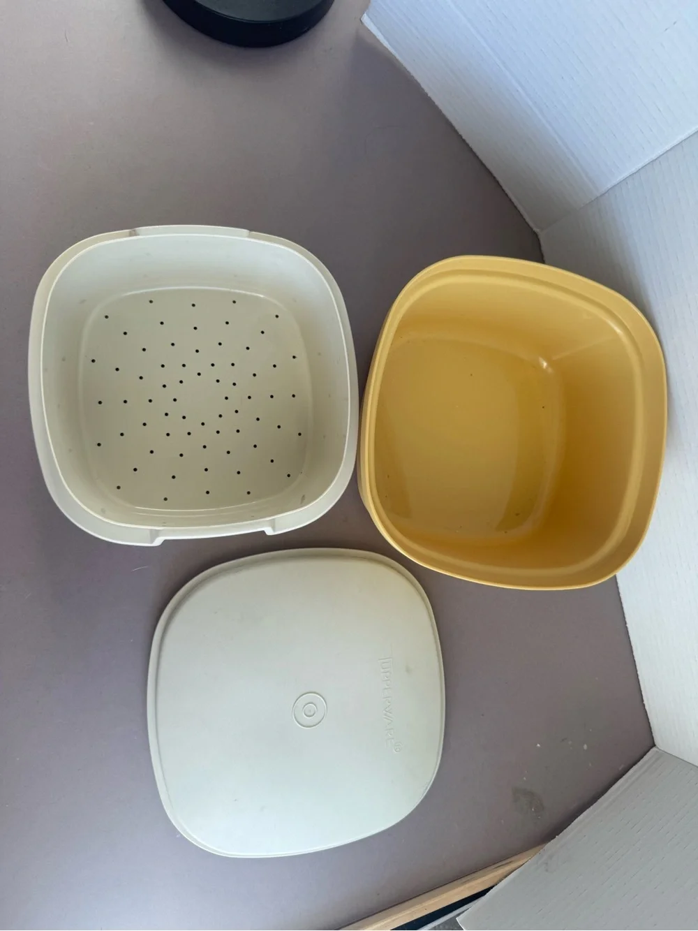Vintage Tupperware Steam and Store Container